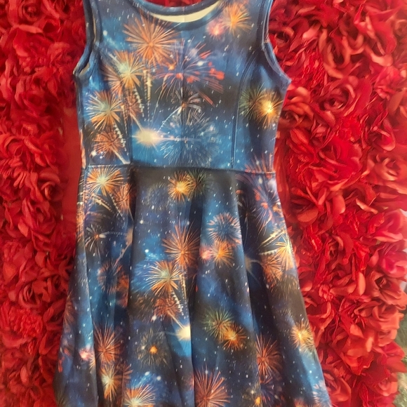Children's Place 1989 Girls Firework Dress Size 12 Like New Worn Once - Picture 6 of 7